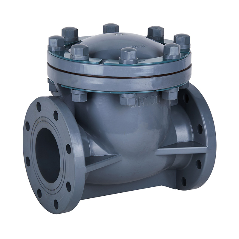 PVC-C H44F-10V 旋啟式止回閥 DN15-300國(guó)標(biāo)