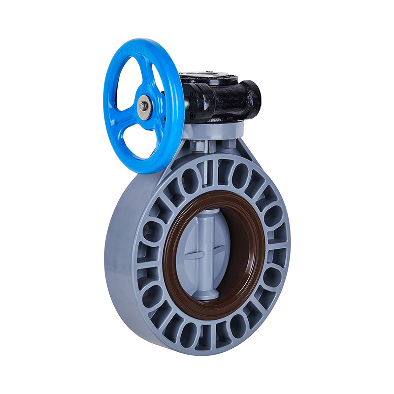 PVC-C D371X-10V 蝸輪蝶閥 DN40-1000 1-1/2